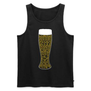 51 Sprachen Ein Bier bitte! für Reisende mit Durst - Männer Premium Bio Tank Top - Schwarz - Vorne - Michal (187cm)