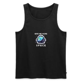 Astronaut All Funny Saying Free Space Freedom - Men's Premium Organic Tank Top - black - Front - AI Model Male 178 light (178cm)