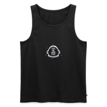 Astronaut All Funny Saying Free Space Freedom - Men's Premium Organic Tank Top - black - Front - AI Model Male 178 light (178cm)