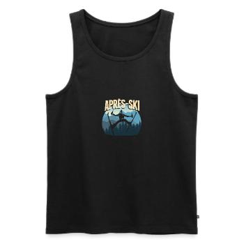 Apres Ski - Cadeau de devis pour les skieurs de sports d’hiver - Débardeur bio Premium Homme - noir - Devant - Michal (187cm)