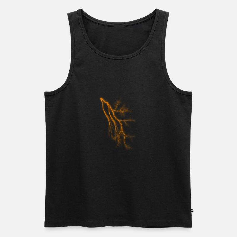 Blitz - Männer Premium Bio Tank Top - Schwarz
