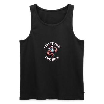 I Do It For The Ho's Funny Adult Joke Christmas - Men's Premium Organic Tank Top - black - Front - Michal (187cm)