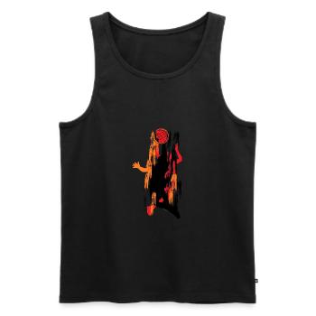 basketball - Débardeur bio Premium Homme - noir - Devant - Michal (187cm)