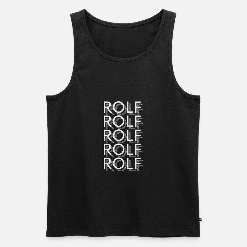 Rolf - Männer Premium Bio Tank Top - Schwarz