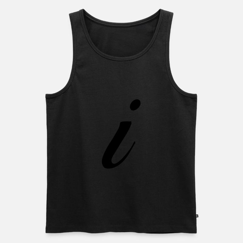 i - Männer Premium Bio Tank Top - Schwarz