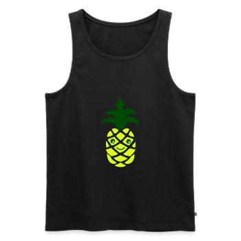 Ananas - Männer Premium Bio Tank Top - Schwarz - Vorne - AI Model Male 178 light (178cm)