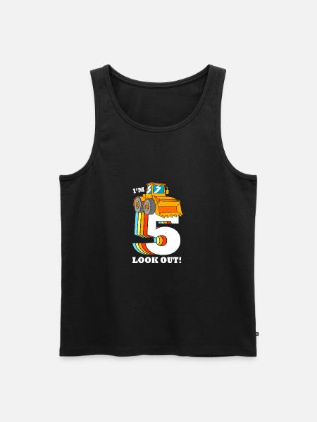 Children's birthday party construction site - Men's Premium Organic Tank Top - black