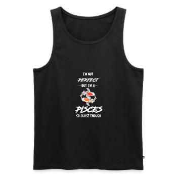 Sternzeichen Fische - Männer Premium Bio Tank Top - Schwarz - Vorne - AI Model Male 178 light (178cm)