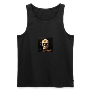 Skull honey - Men's Premium Organic Tank Top - black - Front - Michal (187cm)