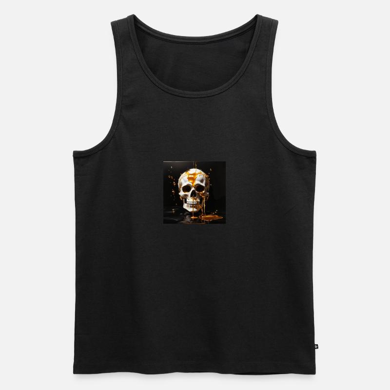 Schädel honig - Männer Premium Bio Tank Top - Schwarz