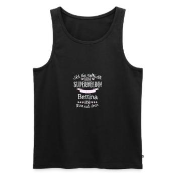 bettina - Männer Premium Bio Tank Top - Schwarz - Vorne - Michal (187cm)