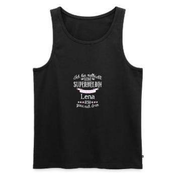lena - Männer Premium Bio Tank Top - Schwarz - Vorne - Michal (187cm)