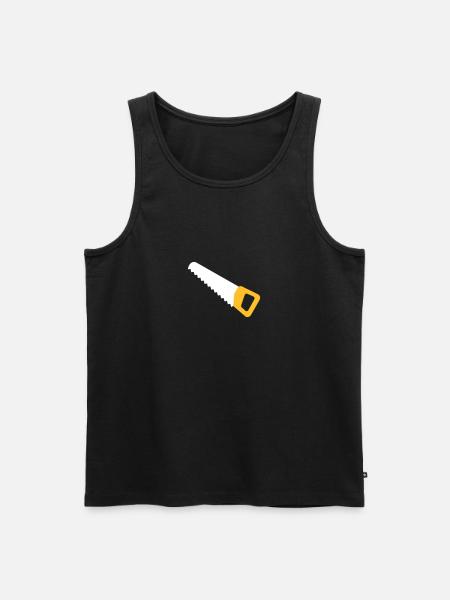 Saw - Men's Premium Organic Tank Top - black