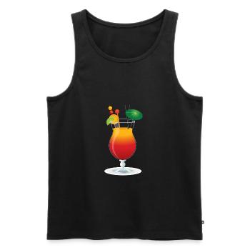 cocktails de jus de jus de boissons limonade limonade11 - Débardeur bio Premium Homme - noir - Devant - AI Model Male 178 light (178cm)