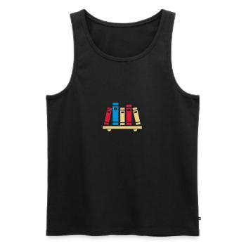 Livres - Débardeur bio Premium Homme - noir - Devant - Michal (187cm)