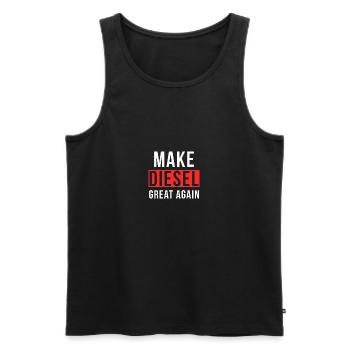 Make Diesel Great Again - Men's Premium Organic Tank Top - black - Front - AI Model Male 178 light (178cm)