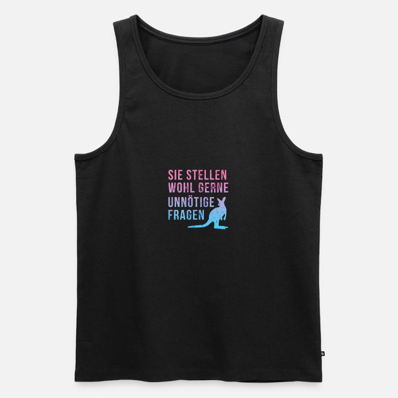 Känguru Lustiger Spruch - Männer Premium Bio Tank Top - Schwarz
