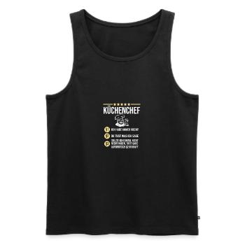 Küchenchef - Männer Premium Bio Tank Top - Schwarz - Vorne - Michal (187cm)