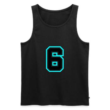 Symbole à 6 chiffres - Débardeur bio Premium Homme - noir - Devant - Michal (187cm)