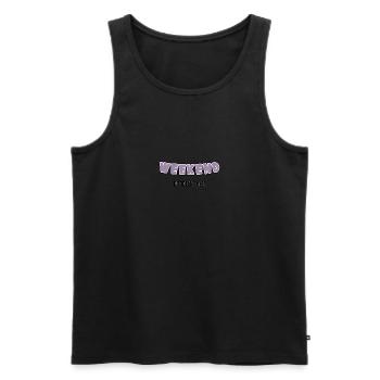 Weekend everyday - Männer Premium Bio Tank Top - Schwarz - Vorne - AI Model Male 178 light (178cm)