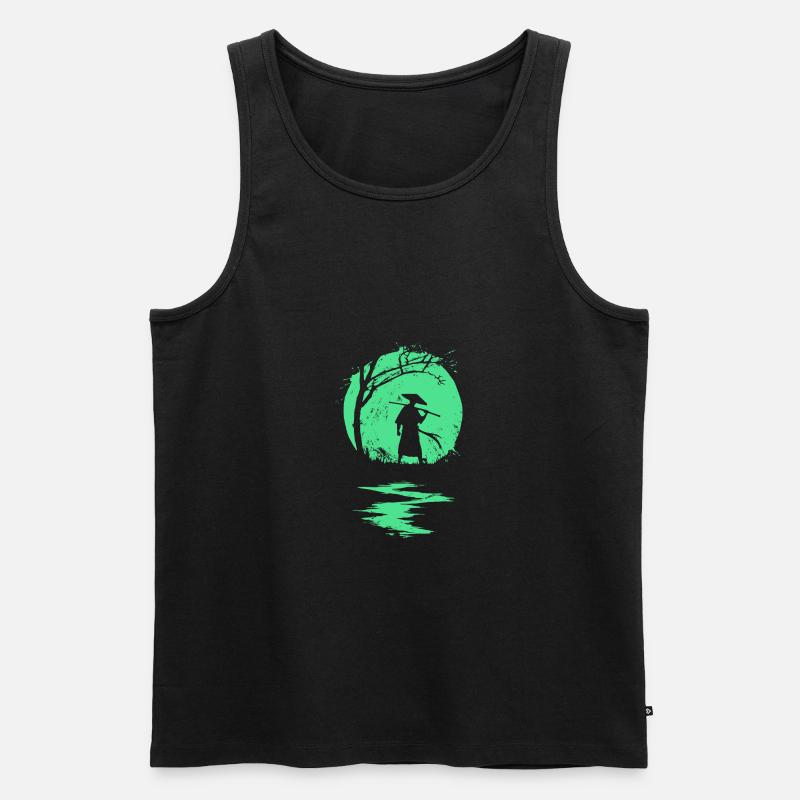 Ninja abstraktes Design - Männer Premium Bio Tank Top - Schwarz
