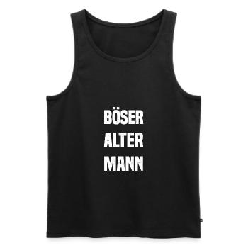 BÖSER ALTER MANN - Männer Premium Bio Tank Top - Schwarz - Vorne - Michal (187cm)