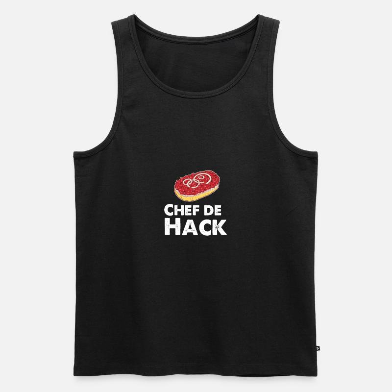 Chef de Hack Mett Mettbrötchen - Débardeur bio Premium Homme - noir