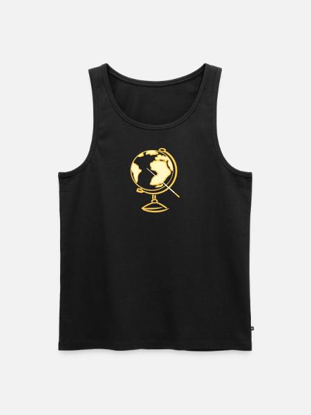 Globe. Geography. Teacher - Men's Premium Organic Tank Top - black