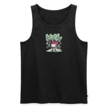 Rettich-Mann - Männer Premium Bio Tank Top - Schwarz - Vorne - AI Model Male 178 light (178cm)