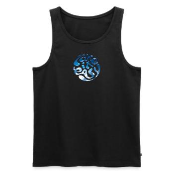 Take It Easy - Men's Premium Organic Tank Top - black - Front - AI Model Male 178 light (178cm)