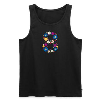 Flowers 8 - Männer Premium Bio Tank Top - Schwarz - Vorne - Michal (187cm)
