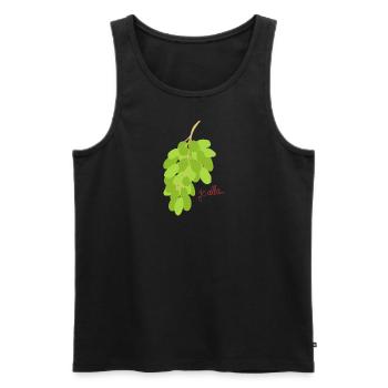 Pfälzer Traube - Männer Premium Bio Tank Top - Schwarz - Vorne - Michal (187cm)