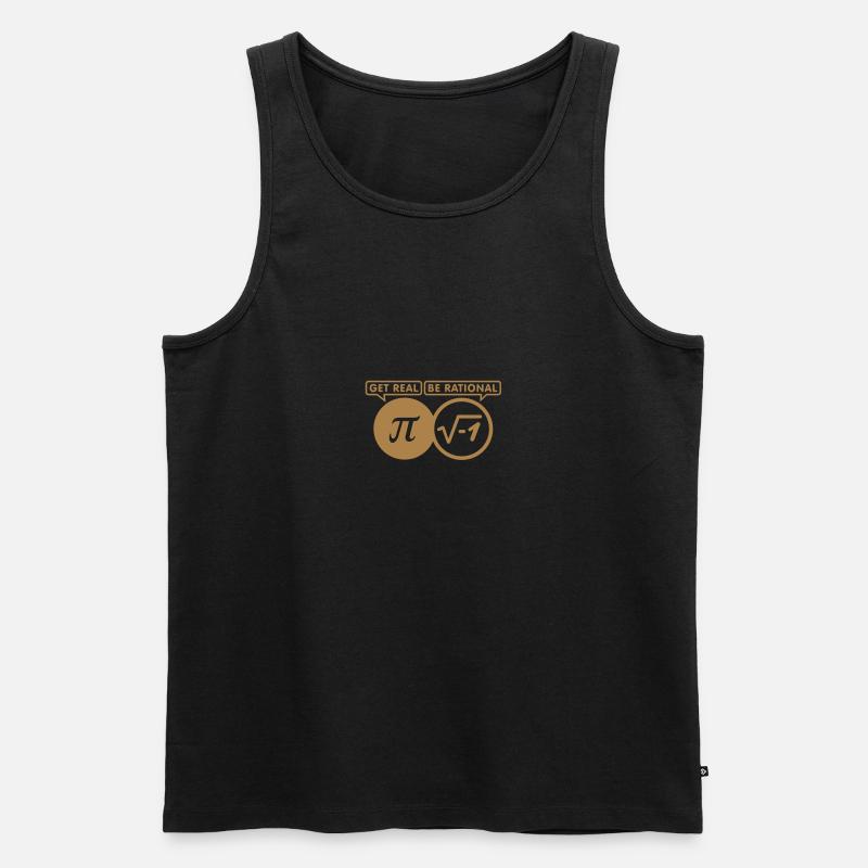 get real - be rational (1c) - Männer Premium Bio Tank Top - Schwarz