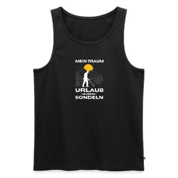 My Dream Probes Detectorist Metal Detector - Men's Premium Organic Tank Top - black - Front - Michal (187cm)