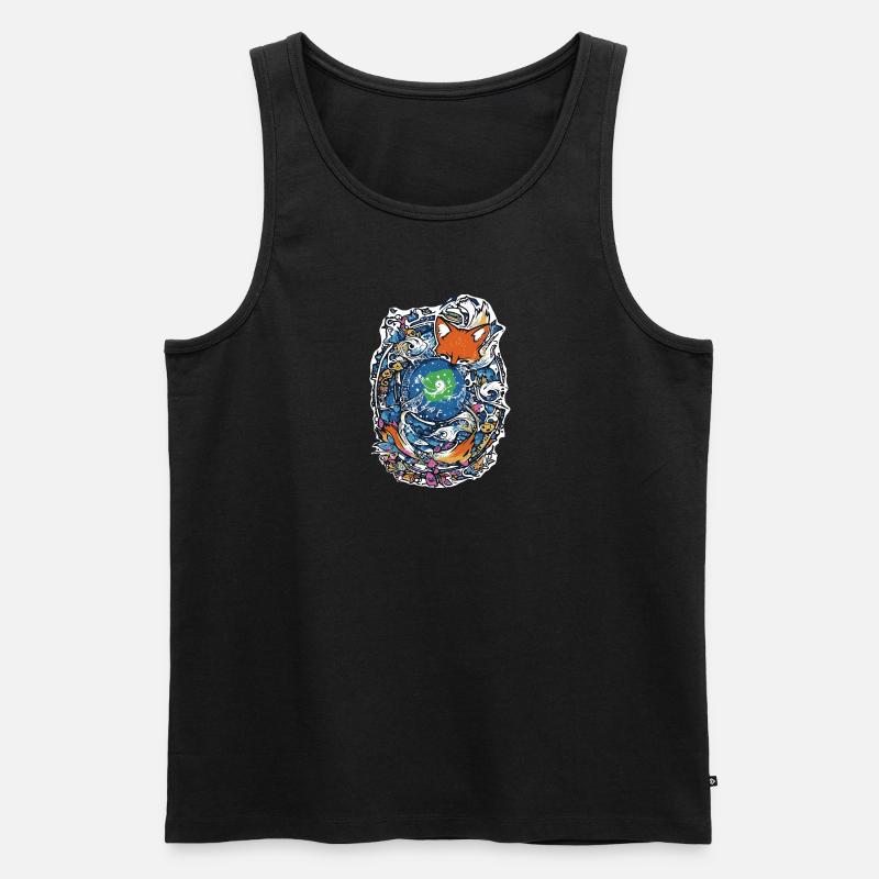 Fuchs - Männer Premium Bio Tank Top - Schwarz