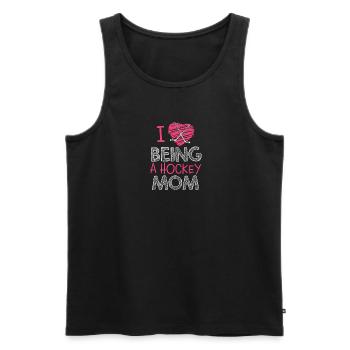 I love being a hockey mom - Men's Premium Organic Tank Top - black - Front - Michal (187cm)