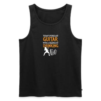 Gitarre Und Trinken: Die Perfekte Prognose - Männer Premium Bio Tank Top - Schwarz - Vorne - Michal (187cm)
