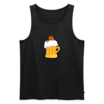 Beer Pool - Débardeur bio Premium Homme - noir - Devant - AI Model Male 178 light (178cm)