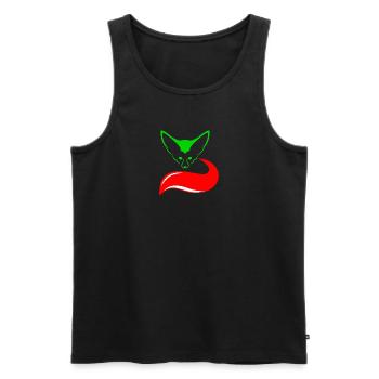 Der Fennek - Männer Premium Bio Tank Top - Schwarz - Vorne - AI Model Male 178 light (178cm)