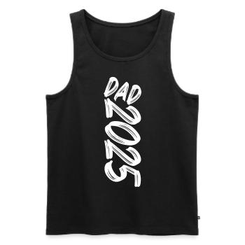 Papa 2025 - Débardeur bio Premium Homme - noir - Devant - AI Model Male 178 light (178cm)