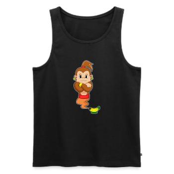 Affe Flaschengeist - Männer Premium Bio Tank Top - Schwarz - Vorne - Michal (187cm)