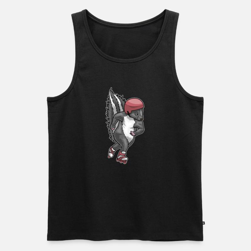 Stinktier Inline skating Rollschuhe - Männer Premium Bio Tank Top - Schwarz