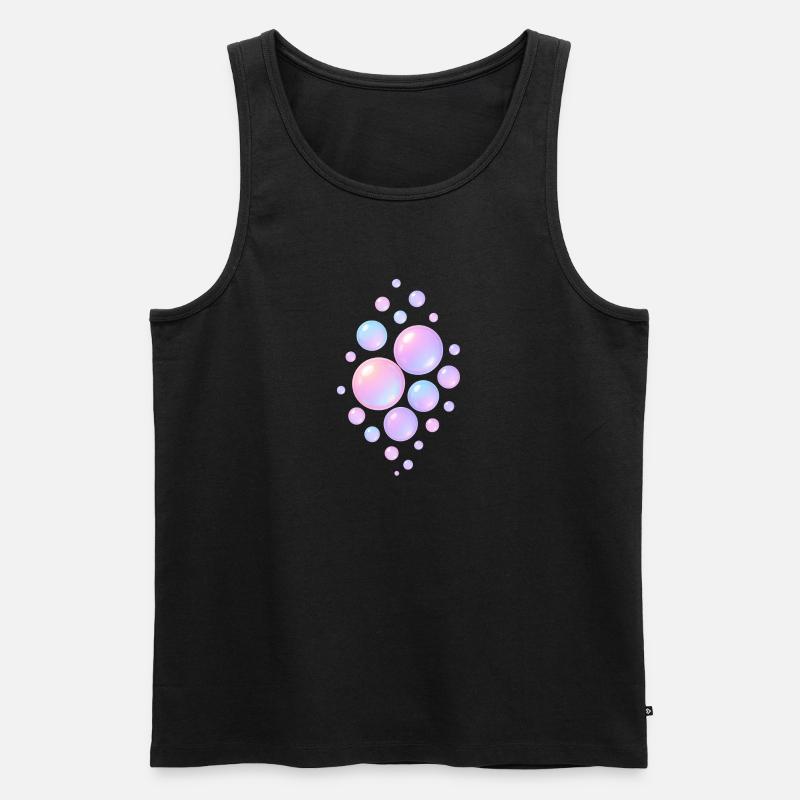 Dreamy Bubbles - Männer Premium Bio Tank Top - Schwarz