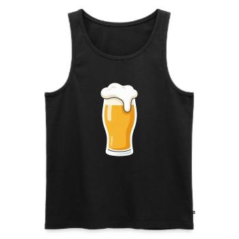 Beer Beer Glass Father's Day Gift Dad - Men's Premium Organic Tank Top - black - Front - Michal (187cm)