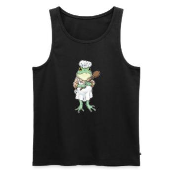 Frog Cooking Cooking Spoon Cooking - Men's Premium Organic Tank Top - black - Front - Michal (187cm)