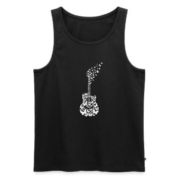 Guitar Butterflies - Débardeur bio Premium Homme - noir - Devant - AI Model Male 178 light (178cm)