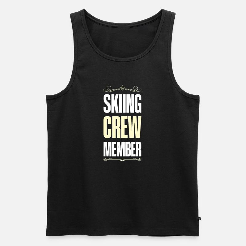 Skiing Crew - Männer Premium Bio Tank Top - Schwarz