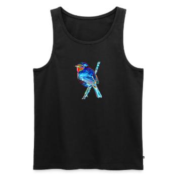 A colorful bird for the day, A732162 - Men's Premium Organic Tank Top - black - Front - AI Model Male 178 light (178cm)
