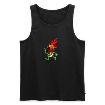 On Fire - Männer Premium Bio Tank Top - Schwarz - Vorne - AI Model Male 178 light (178cm)