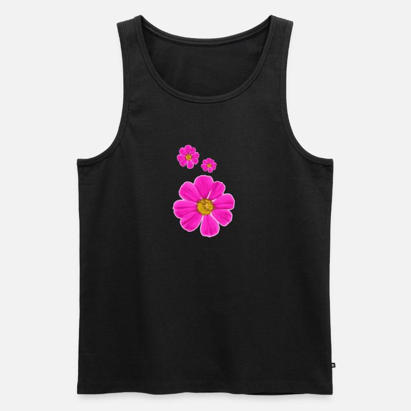 Blumen - Männer Premium Bio Tank Top - Schwarz